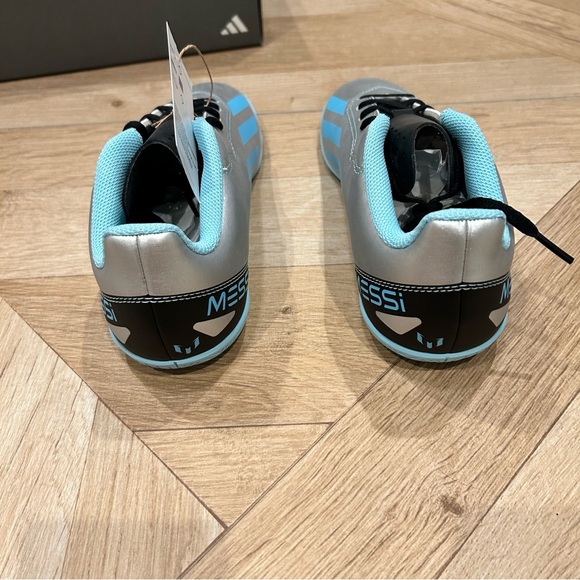 Brand NEW with Tags! Adidas X Crazyfast Messi soccer shoes blue silver black 4.5 - Picture 6 of 13